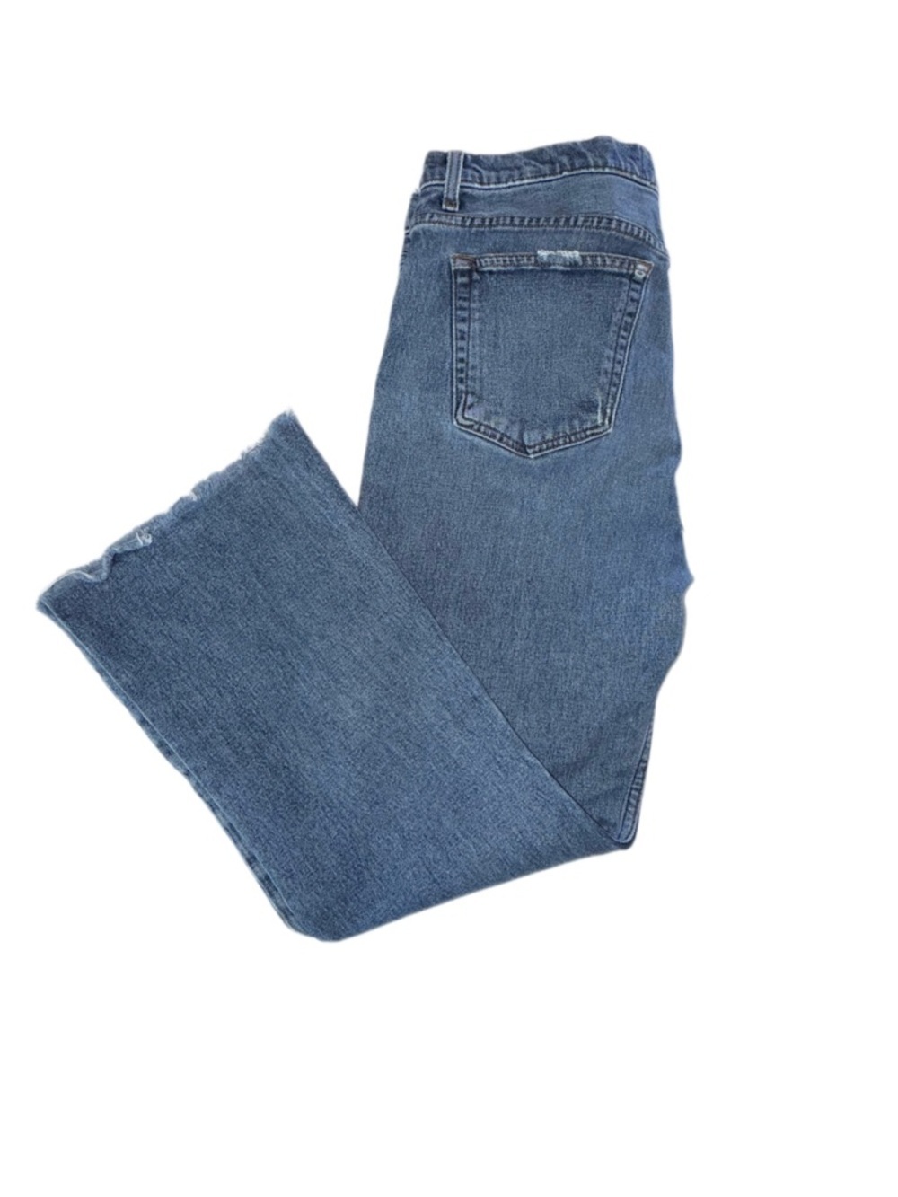 Reformation Cropped Kick Flare Jeans Sz 31 Raw Hem High Rise 26” Inseam - Picture 3 of 13